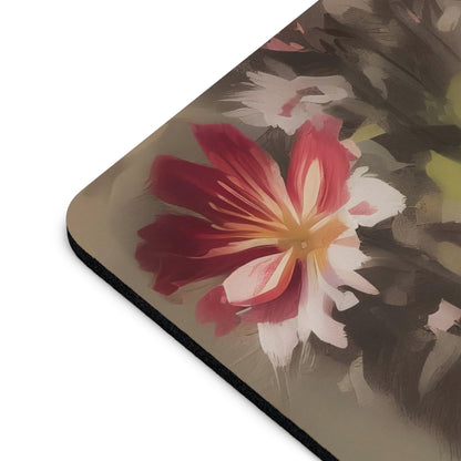 Computer Mouse Pad with Non-slip rubber bottom for Home or Office - Watercolor Flowers