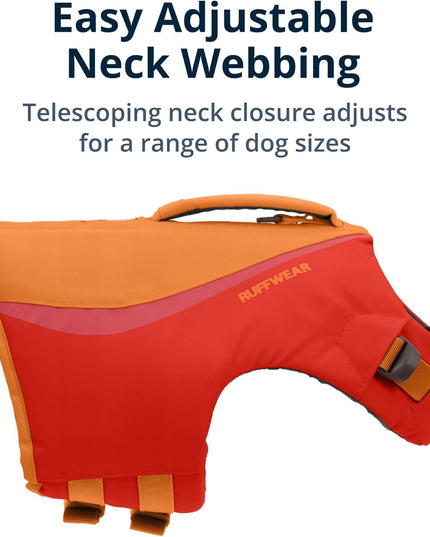 Ruffwear, Float Coat, Dog Life Jacket, Swimming Safety Vest with Handle, Deep Blue, X-Large
