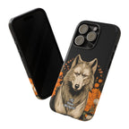 Wolf with Flowers, Animal Cell Phone Case - Apple, Samsung, Google Pixel