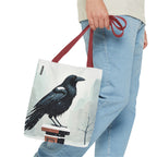Winter Crow Tote Bag with Cotton Handles For Everyday Use, 3 Sizes