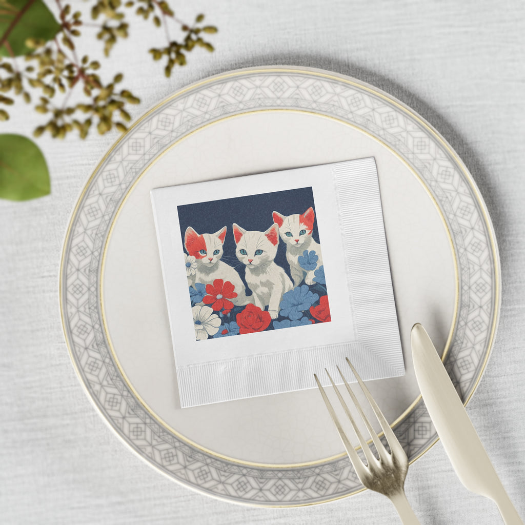 Three Cute Kittens Napkins