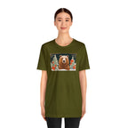 Art Deco Holiday Bear, Soft 100% Jersey Cotton T-Shirt, Unisex, Short Sleeve, Retail Fit