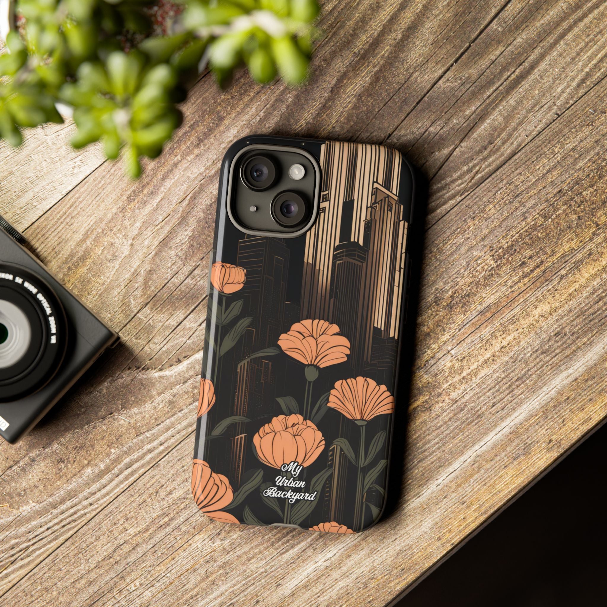 Urban Evening with Flowers, Cell Phone Case