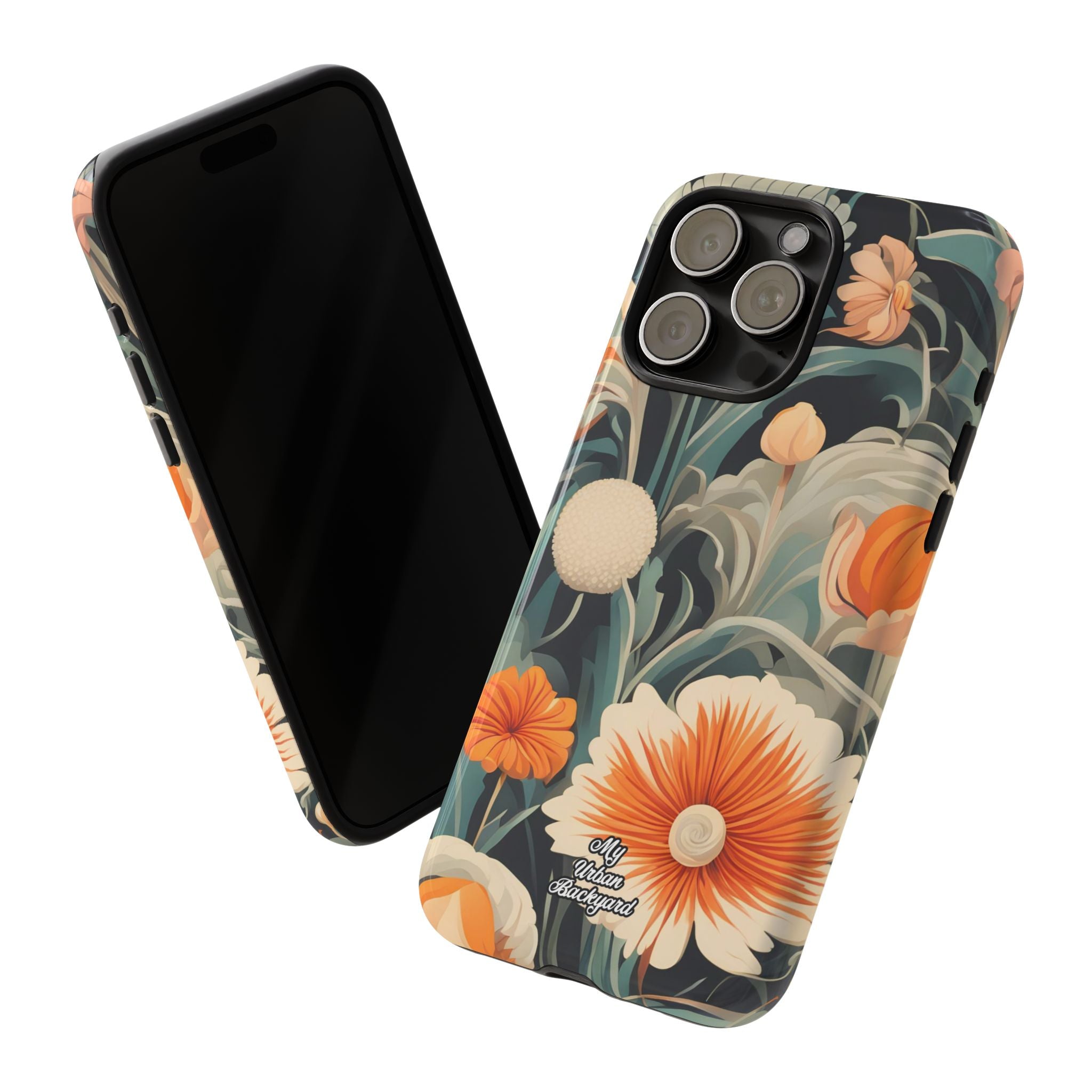 Orange and White Flowers, Cell Phone Case - Apple, Samsung, Google Pixel