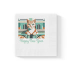 Art Deco Tabby — New Year Napkins