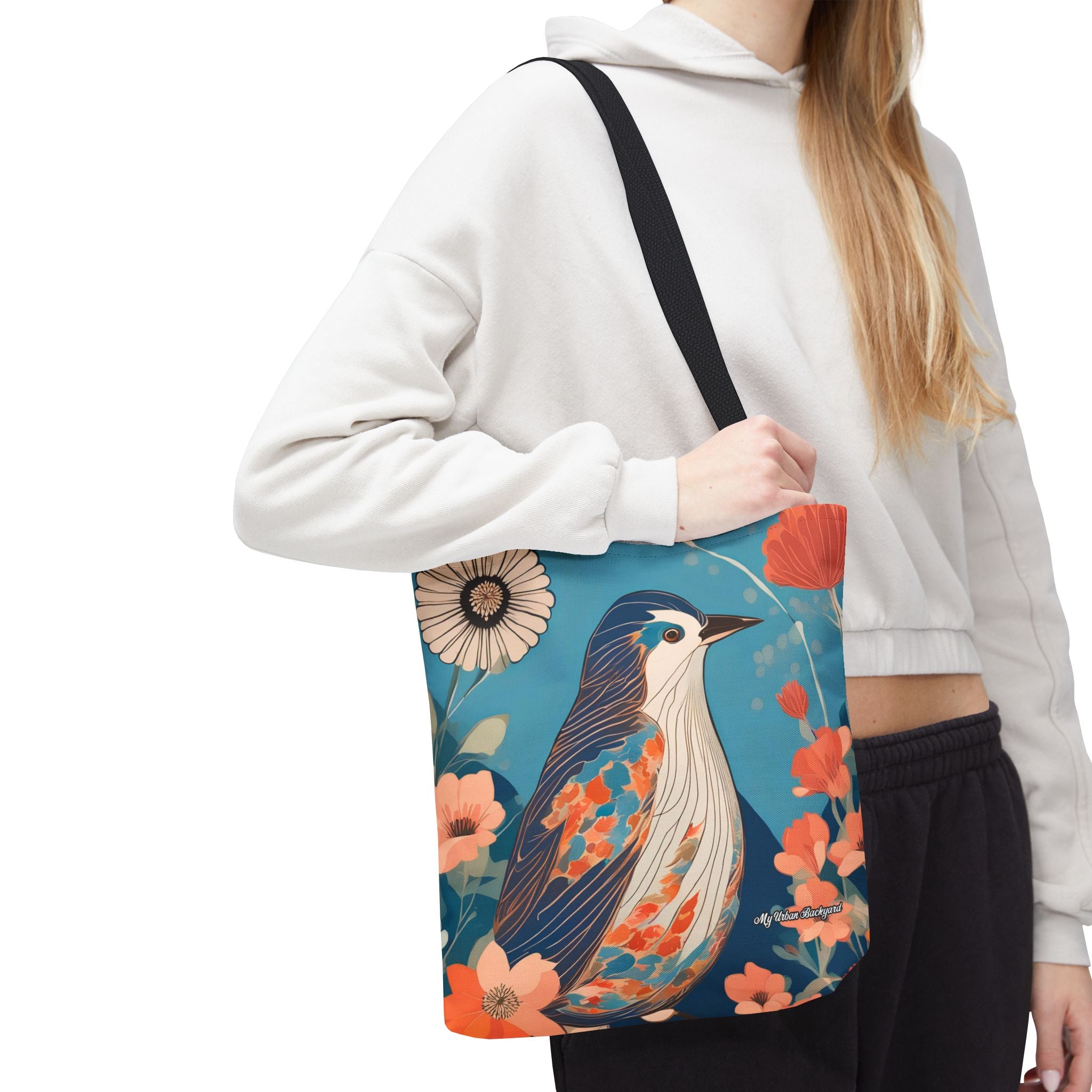 Colorful Bird Tote Bag with Cotton Handles For Everyday Use, 3 Sizes