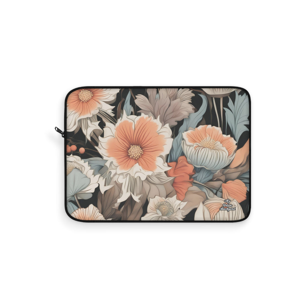 Muted Wildflower Bouquet, Soft Laptop Sleeve, Artisanal Computer Case, Stylish Tech Accessory, Gift for Students and Professionals, 3 Sizes