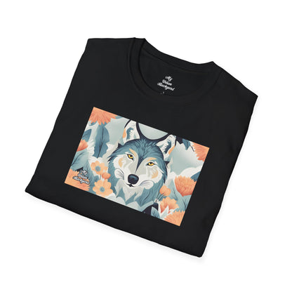 Blue Wolf, Soft 100% Cotton T-Shirt, Unisex, Short Sleeve, Classic Fit