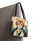 Dapper Art Deco Tabby Cat Tote Bag