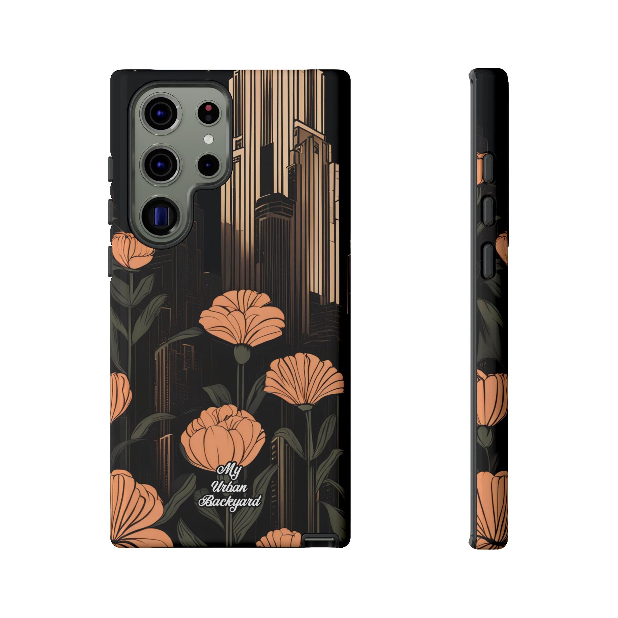 Urban Evening with Flowers, Cell Phone Case