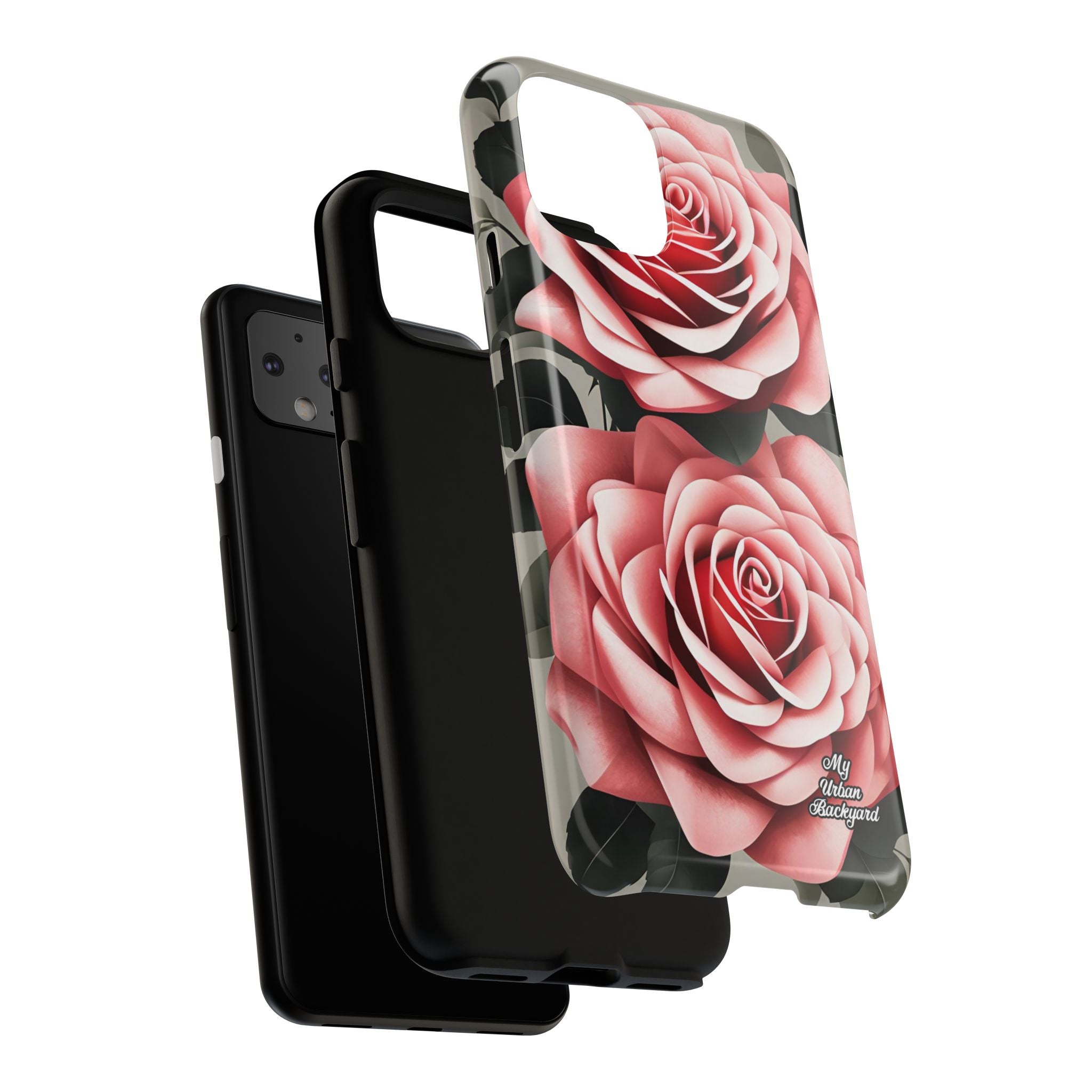 Pink Rose Flowers, Cell Phone Case - Apple, Samsung or Google Pixel