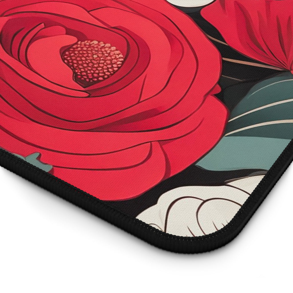 Floral Desk Mat, Elegant Workspace Accessory, Home Office Decor, Mother's Day Gift, Floral Keyboard Pad, 3 Sizes