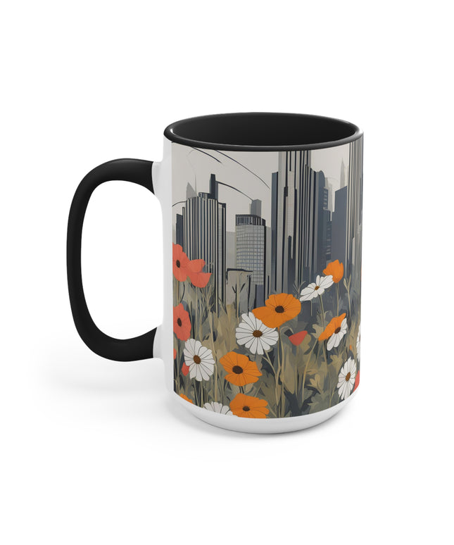 Urban Wildflowers, Ceramic Mug - Perfect for Coffee, Tea, and More!