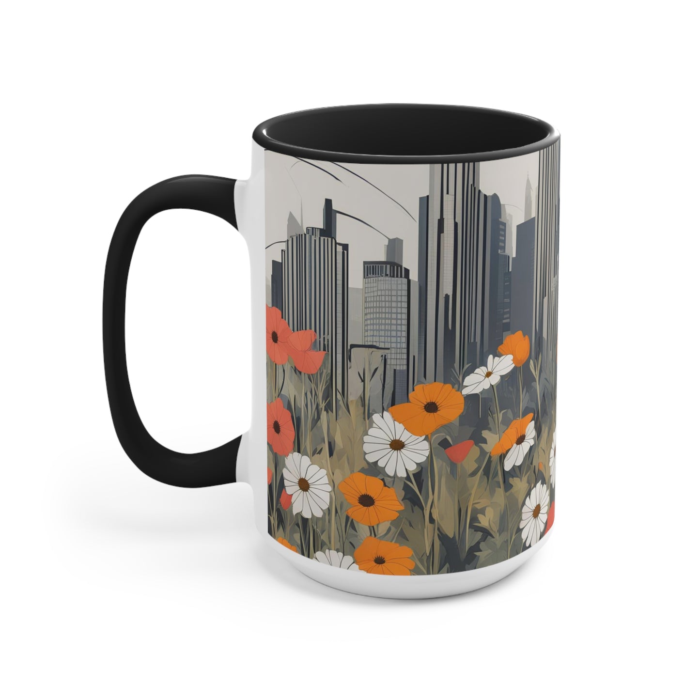 Urban Wildflowers, Ceramic Mug - Perfect for Coffee, Tea, and More!