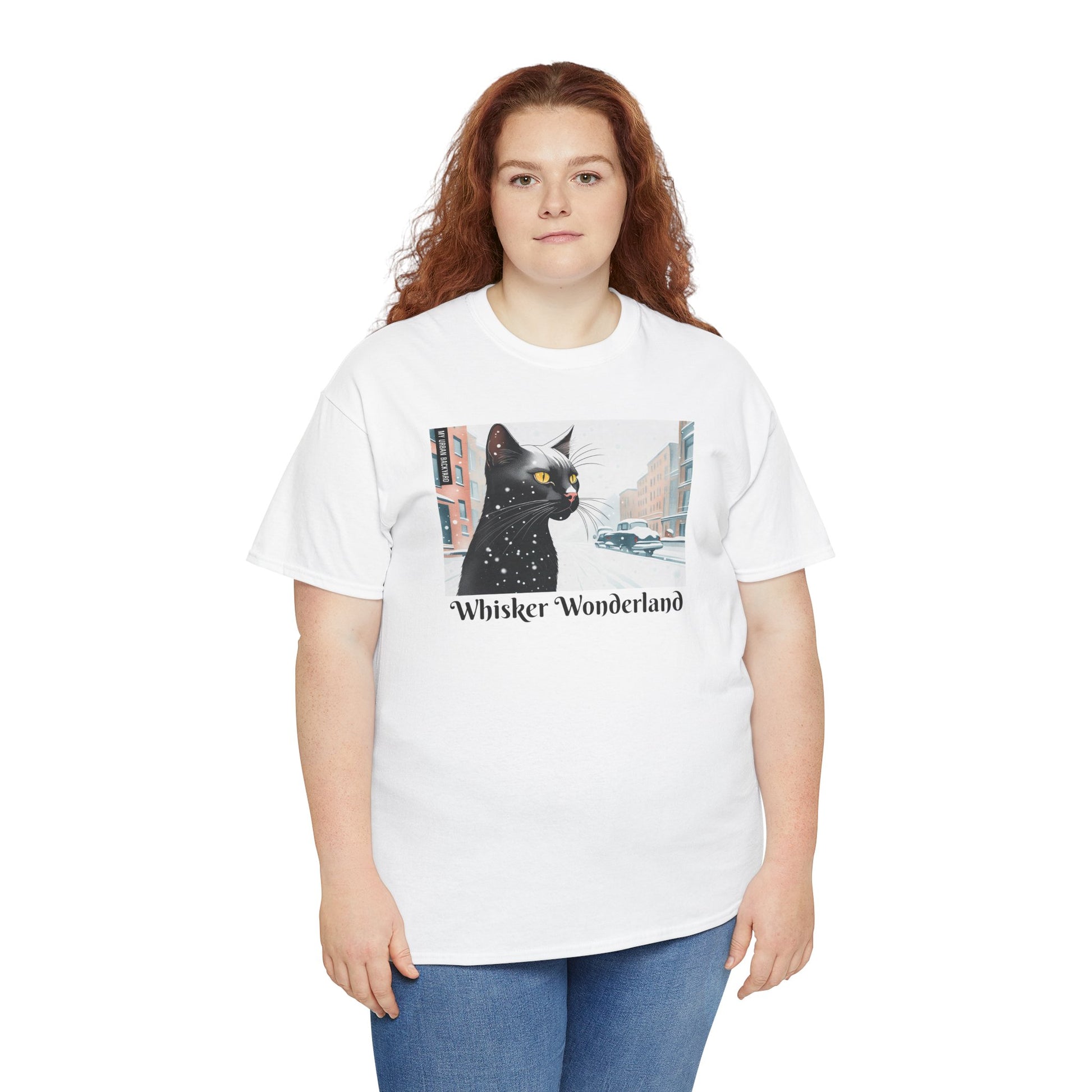 Whisker Wonderland Unisex Heavy Cotton Tee - Cozy Cat Lover's T-Shirt