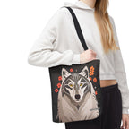 Art Deco Wolf Tote Bag with Cotton Handles For Everyday Use, 3 Sizes