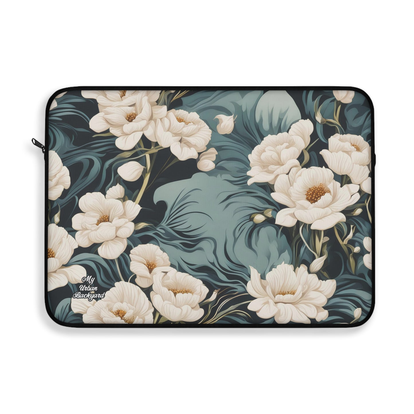 Winter Flowers, Laptop Carrying Case, Top Loading Sleeve for School or Work