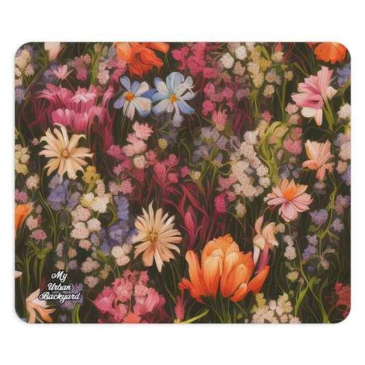 Computer Mouse Pad, Non-slip rubber bottom, Field of Flowers