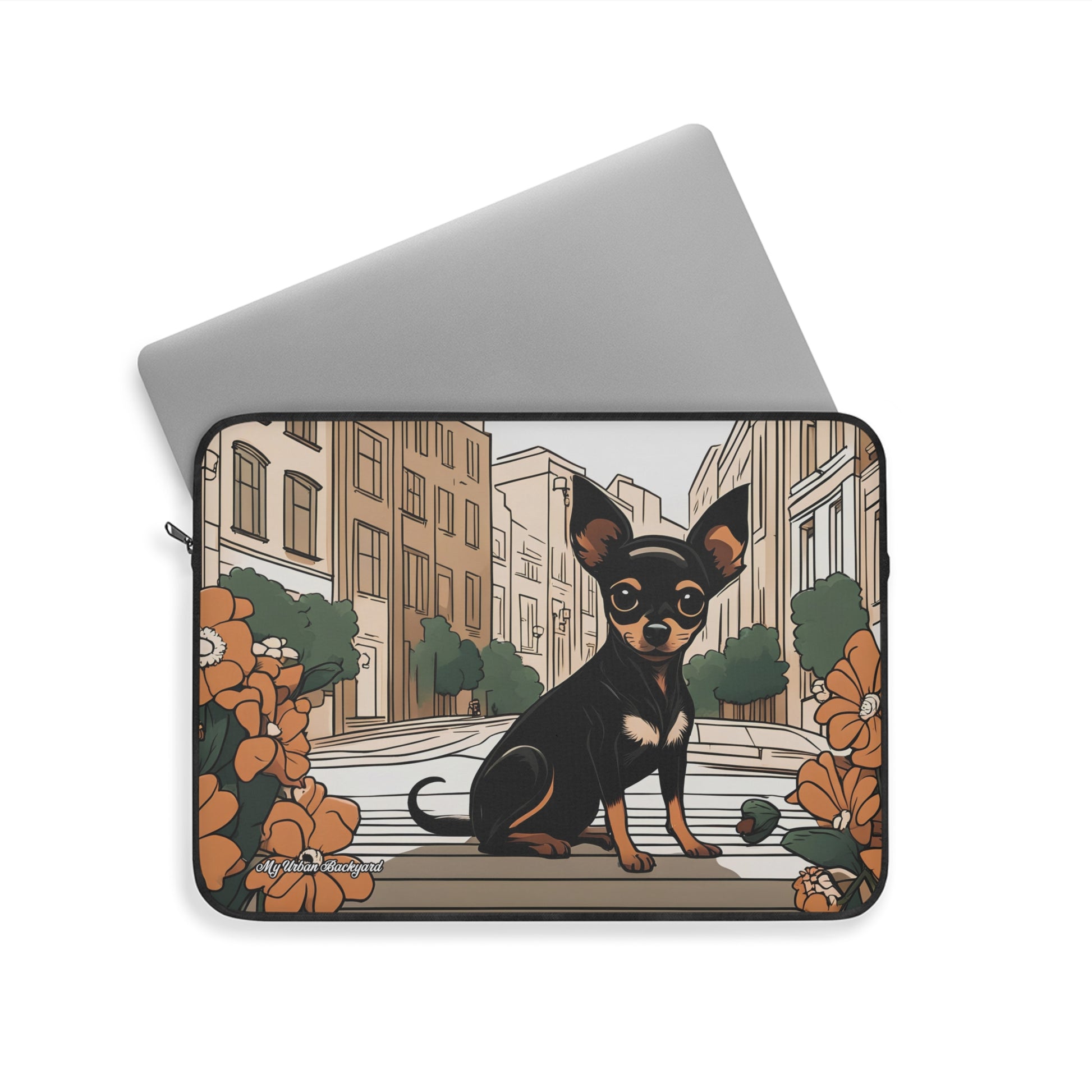 Ricky Barkley, Dog Laptop Sleeve, Cute Laptop Case, Pet Lover Gift, Chihuahua Design Sleeve, 3 Sizes