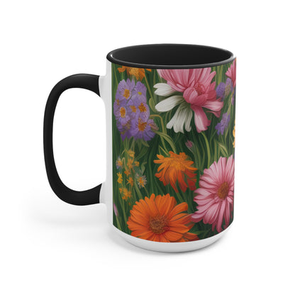 Wildflower Field, Ceramic Mug - Perfect for Coffee, Tea, and More!