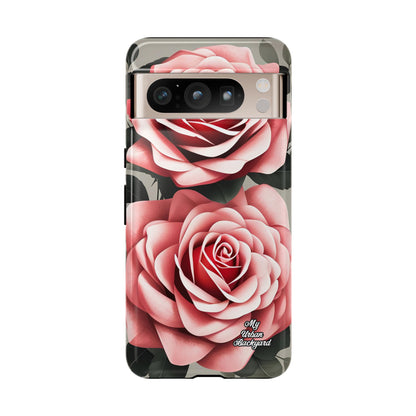 Pink Rose Flowers, Cell Phone Case - Apple, Samsung or Google Pixel