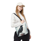 Winter Crow Tote Bag with Cotton Handles For Everyday Use, 3 Sizes
