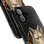 Wolf with Flowers, Animal Cell Phone Case - Apple, Samsung, Google Pixel
