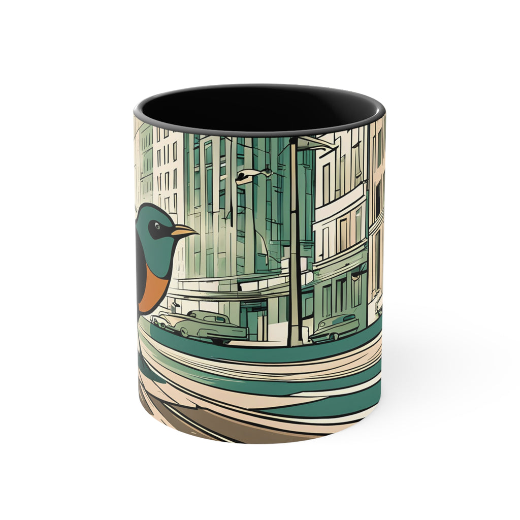 Little Urban Bird, Ceramic Mug - Perfect for Coffee, Tea, and More!