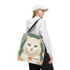 Blanca Purrington, Cat Tote Bag with Cotton Handles For Everyday Use, 3 Sizes