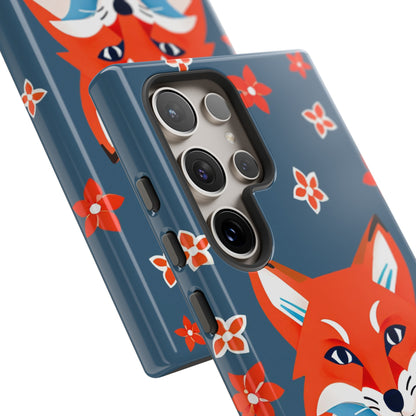 Fox with Flowers, Cell Phone Case - Apple, Samsung or Google Pixel