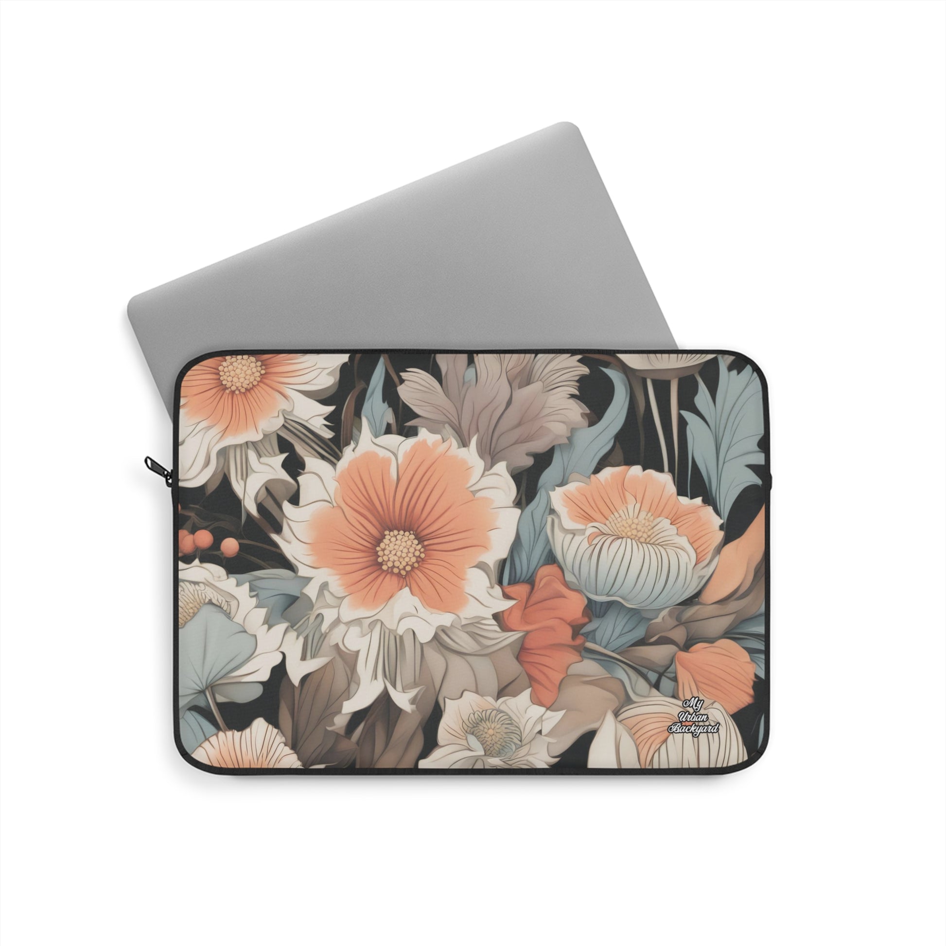 Muted Wildflower Bouquet, Soft Laptop Sleeve, Artisanal Computer Case, Stylish Tech Accessory, Gift for Students and Professionals, 3 Sizes