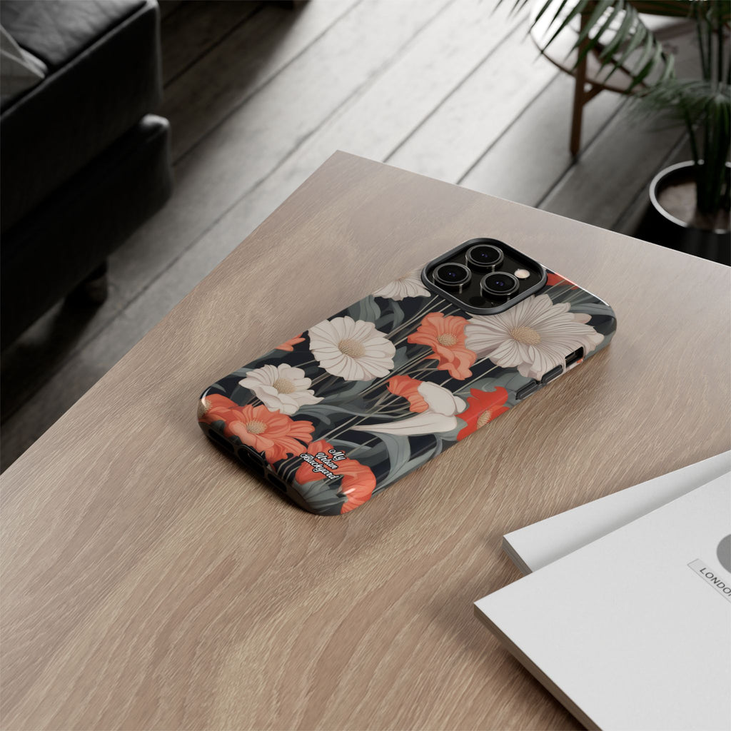 Art Deco Flowers, Cell Phone Case - Apple, Samsung, Google Pixel