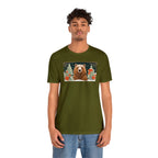 Art Deco Holiday Bear, Soft 100% Jersey Cotton T-Shirt, Unisex, Short Sleeve, Retail Fit