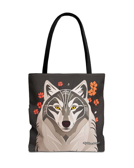 Art Deco Wolf Tote Bag with Cotton Handles For Everyday Use, 3 Sizes