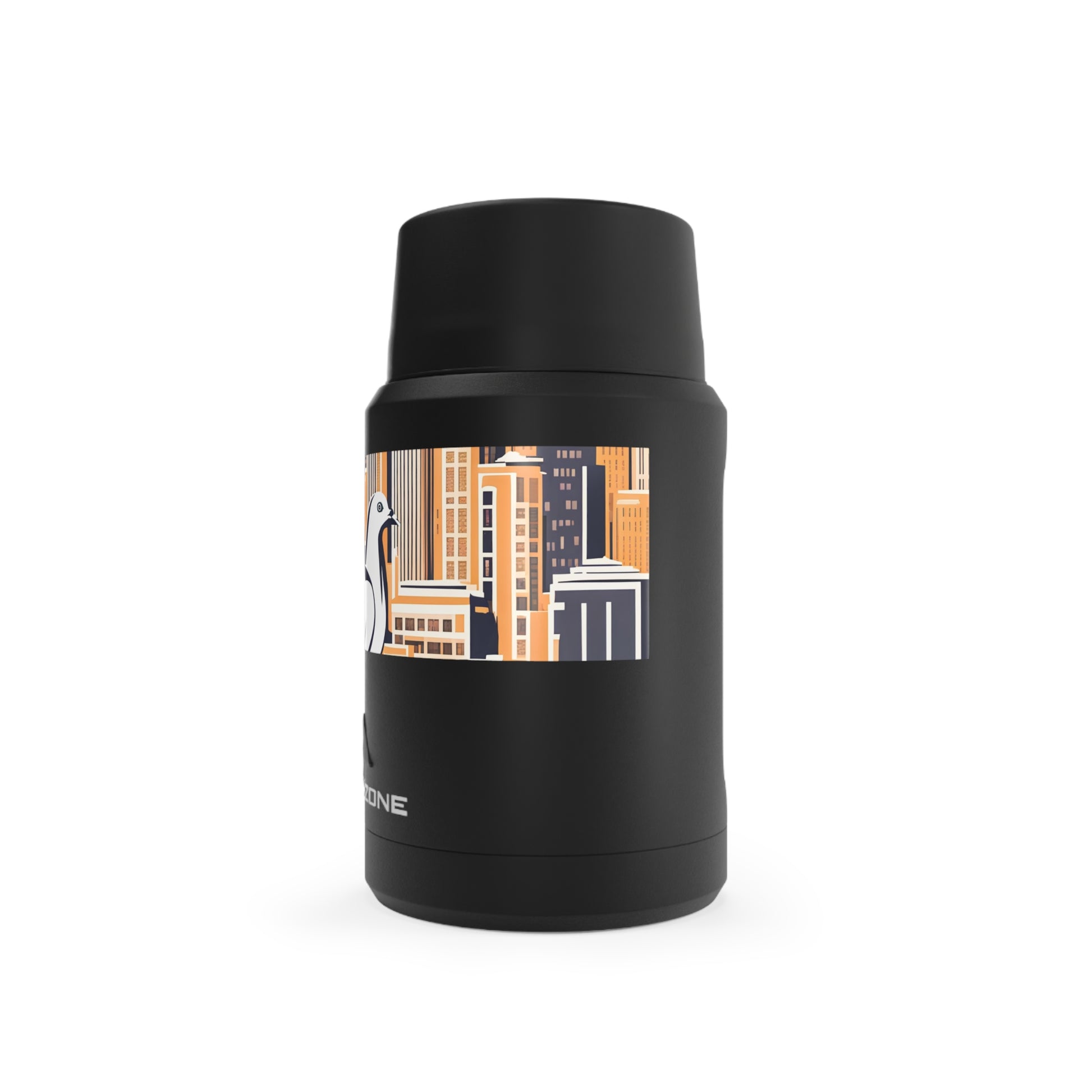 City Bird, Reusable Insulated Food Storage Container with Spoon – 16.9oz