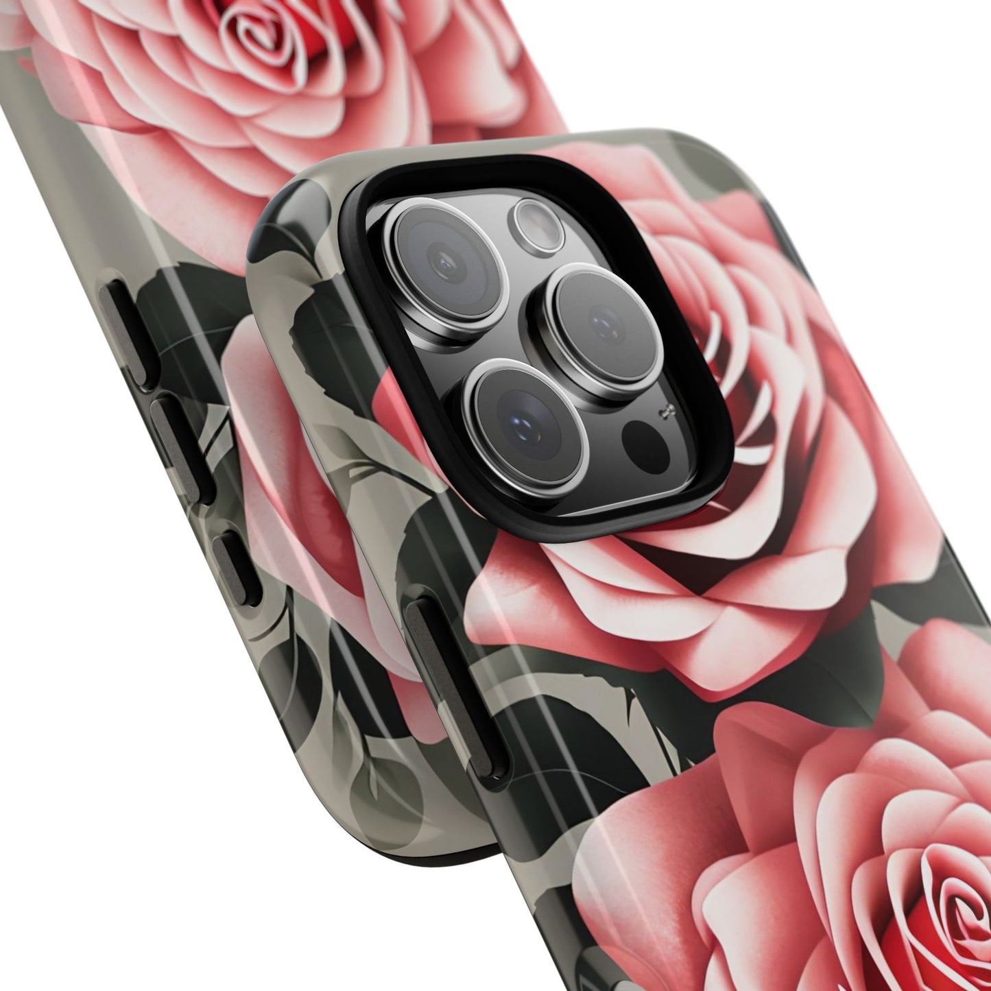 Pink Rose Flowers, Cell Phone Case - Apple, Samsung or Google Pixel