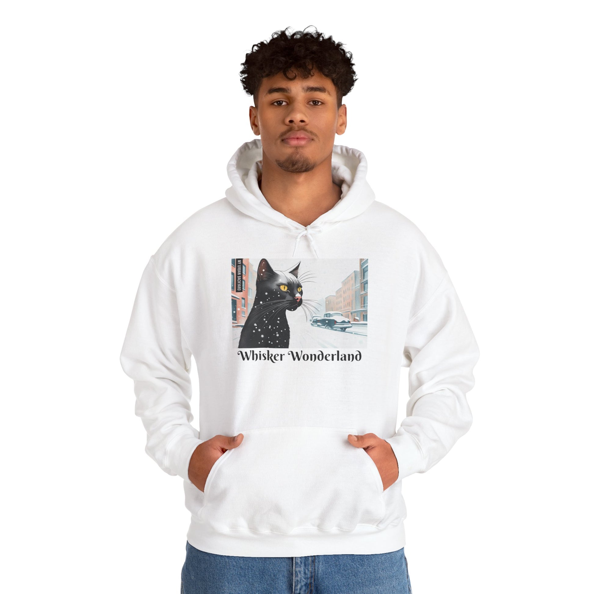 Whisker Wonderland Cat Hoodie, Cozy Graphic Sweatshirt for Cat Lovers, Perfect Gift for Pet Owners, Casual Wear, Unique Art Apparel