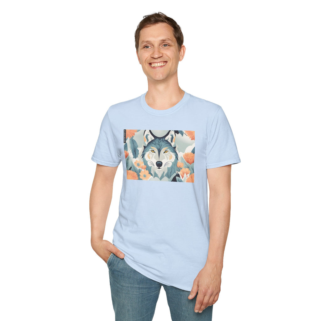 Blue Wolf, Soft 100% Cotton T-Shirt, Unisex, Short Sleeve, Classic Fit