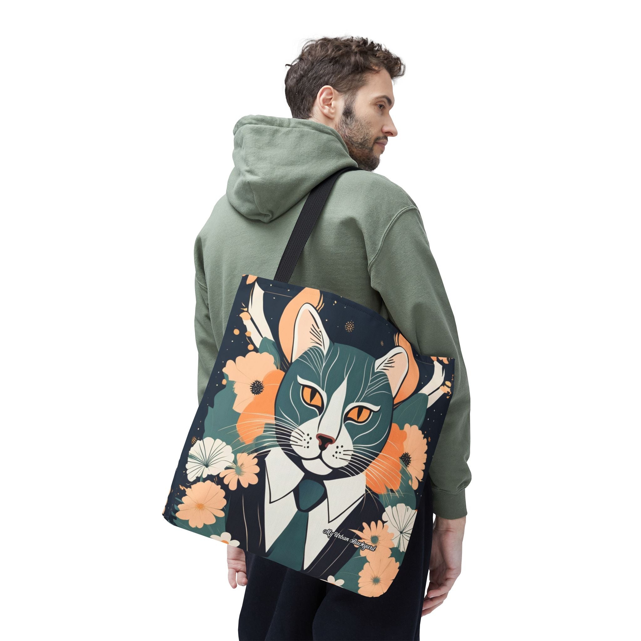 Simon Whiskerford, Cat Tote Bag with Cotton Handles For Everyday Use, 3 Sizes