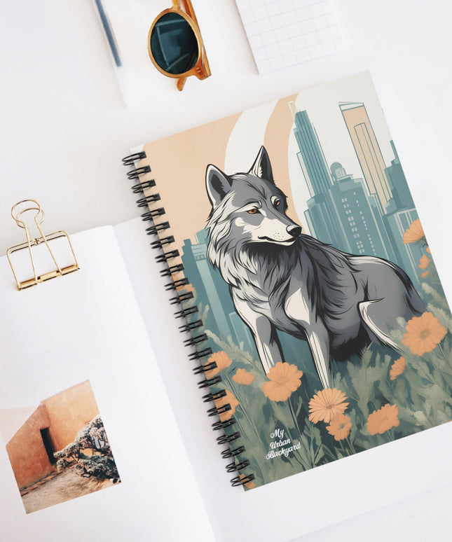 Urban Wolf, Spiral Notebook Journal - Write in Style