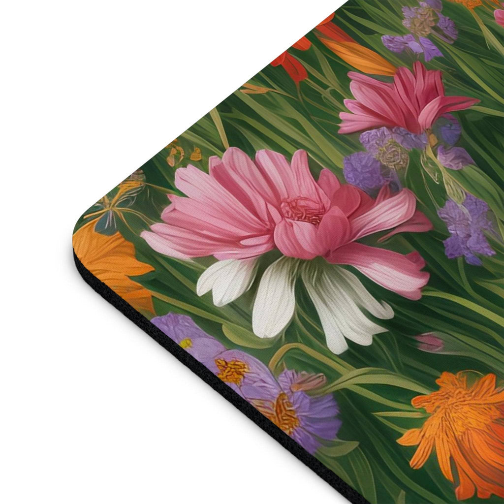 Computer Mouse Pad, Non-slip rubber bottom, Wildflower Field