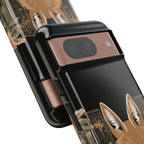 Art Deco Coyote with Flower, Cell Phone Case - Apple, Samsung, Google Pixel