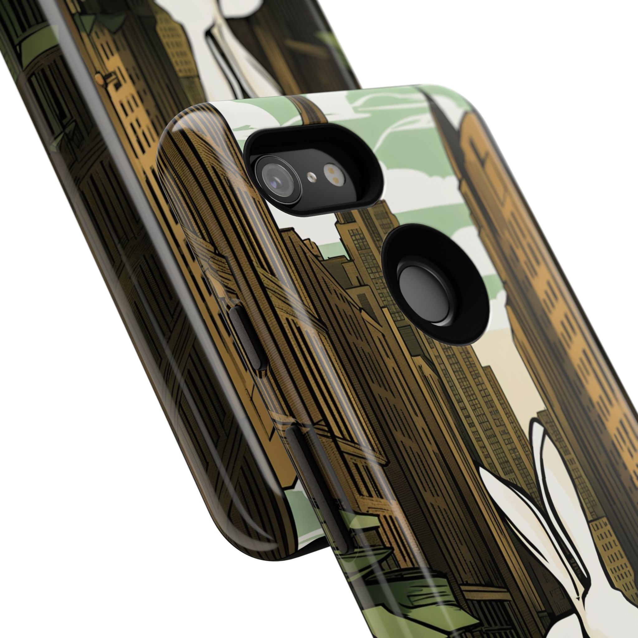 White Rabbit on a City Street, Cell Phone Case - Apple, Samsung, Google Pixel