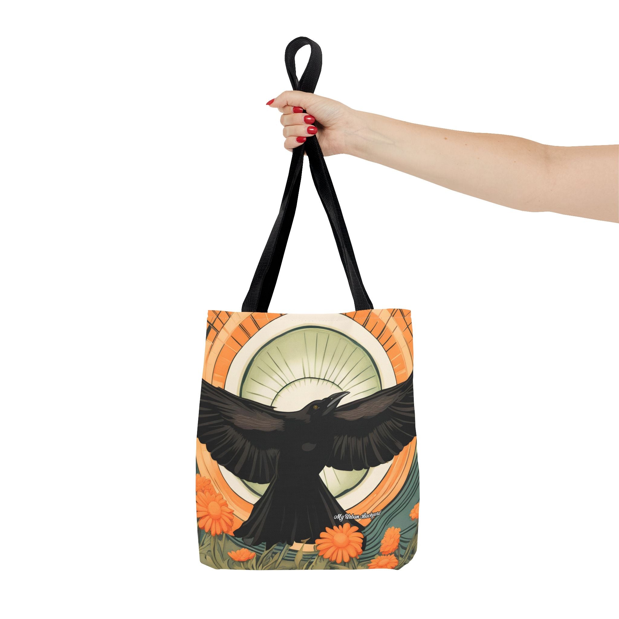 Flying Crow Tote Bag with Cotton Handles For Everyday Use, 3 Sizes
