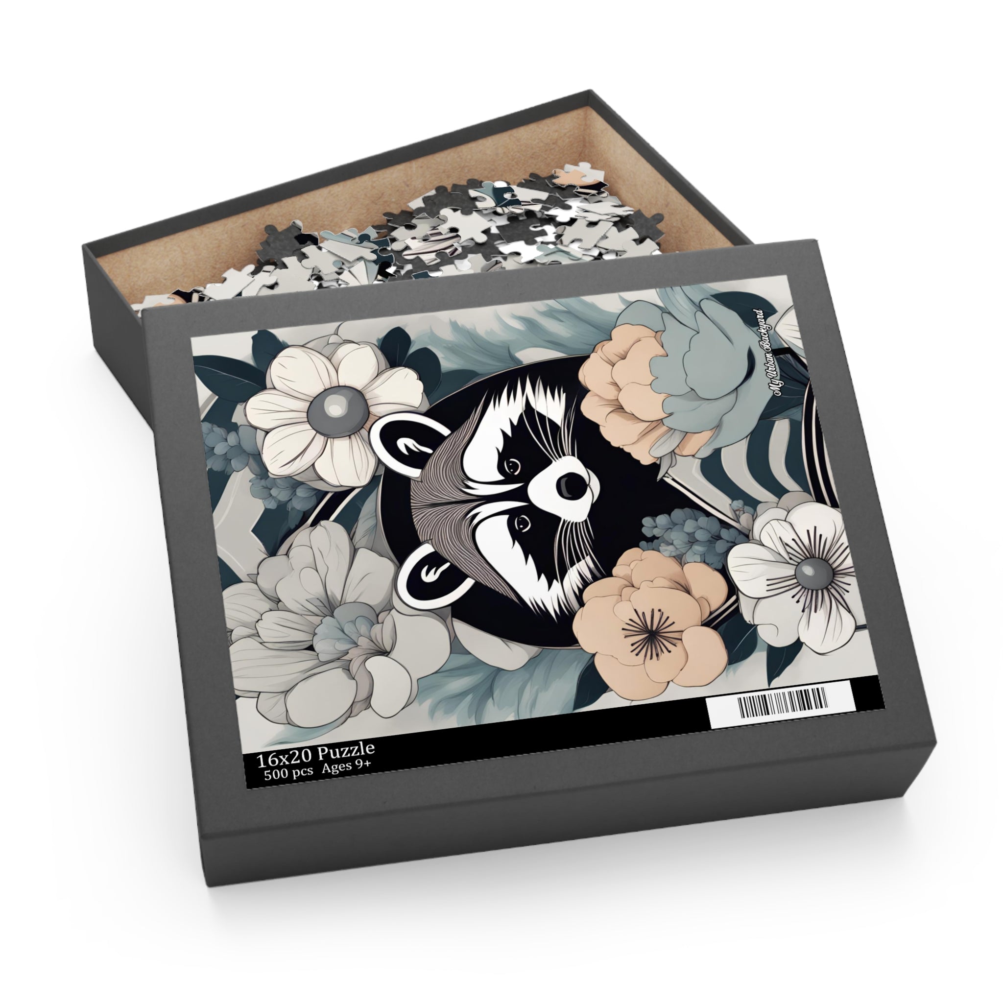 Rocco Pawsley, Raccoon Jigsaw Puzzle - Fun Family Activity, Unique Gift, Home Decor, Relaxing Hobby, Animal Lover's Gift, (120, 252, or 500-Piece)