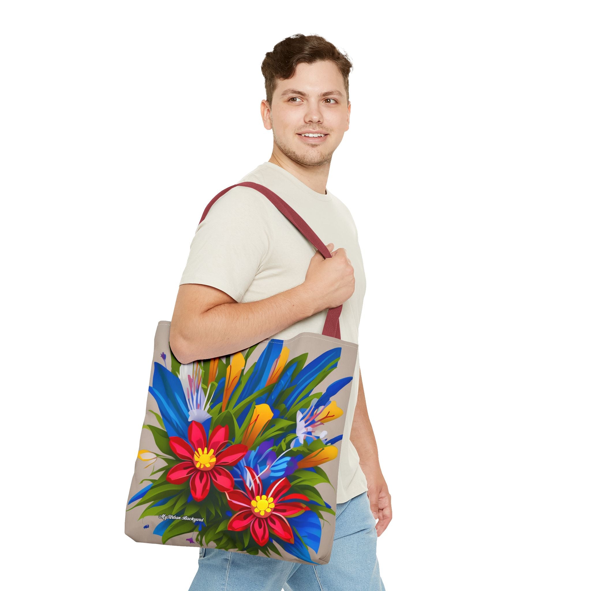 Vibrant Wildflowers Tote Bag with Cotton Handles For Everyday Use, 3 Sizes