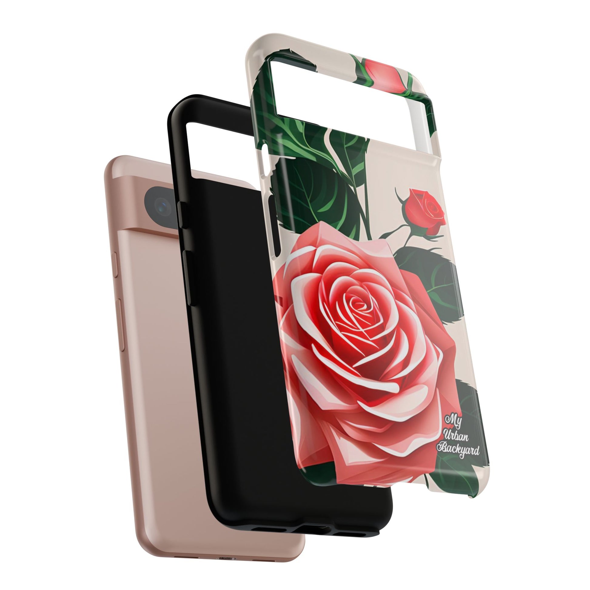 Pink Rose Flowers, Cell Phone Case - Apple, Samsung, Google Pixel