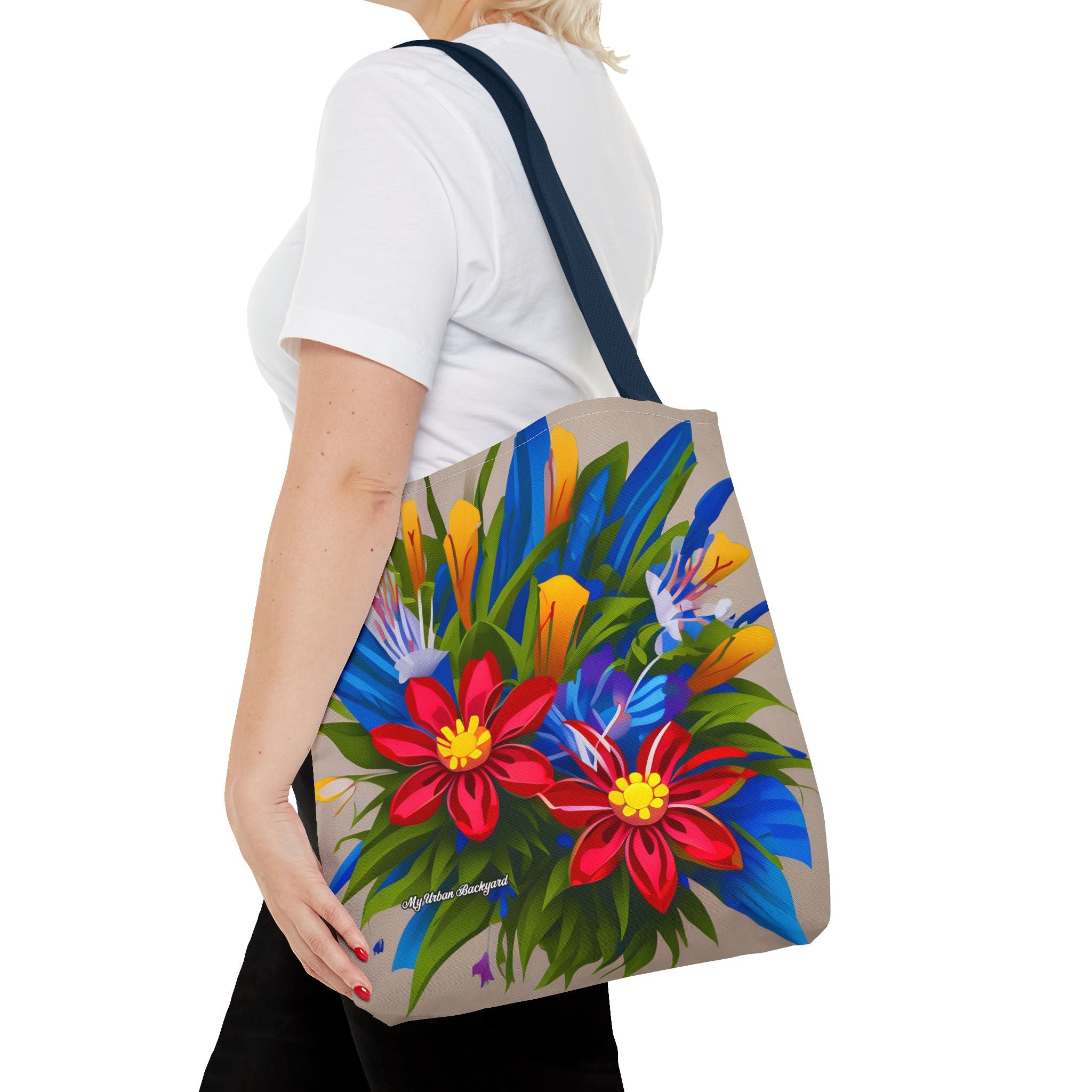 Vibrant Wildflowers Tote Bag with Cotton Handles For Everyday Use, 3 Sizes