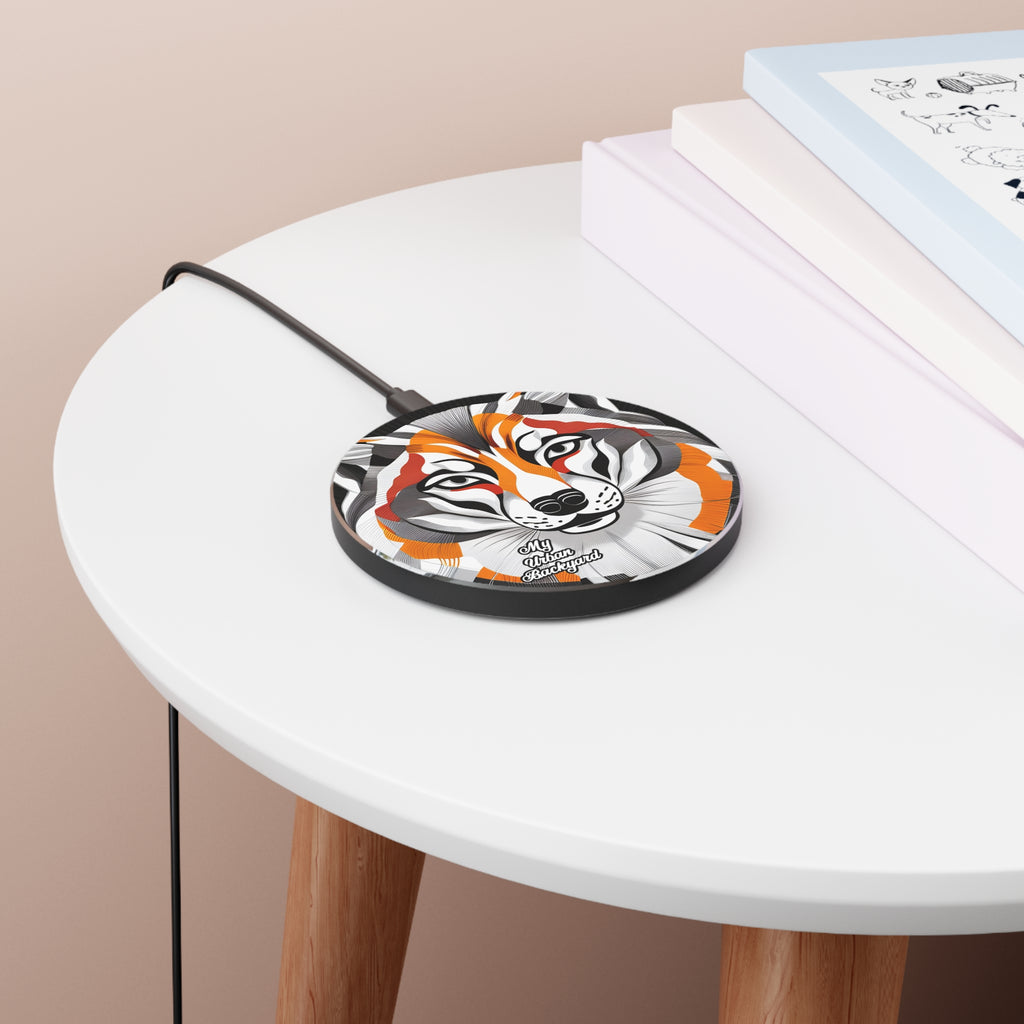 Colorful Coyote, 10W Wireless Charger for iPhone, Android, Earbuds