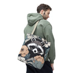 Rocco Pawsley, Raccoon Tote Bag with Cotton Handles For Everyday Use, 3 Sizes